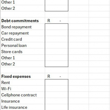 Intermediate Budget Template